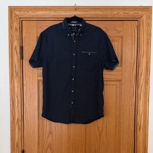 Denim & Flower Dark Blue Casual Button-Down Shirt